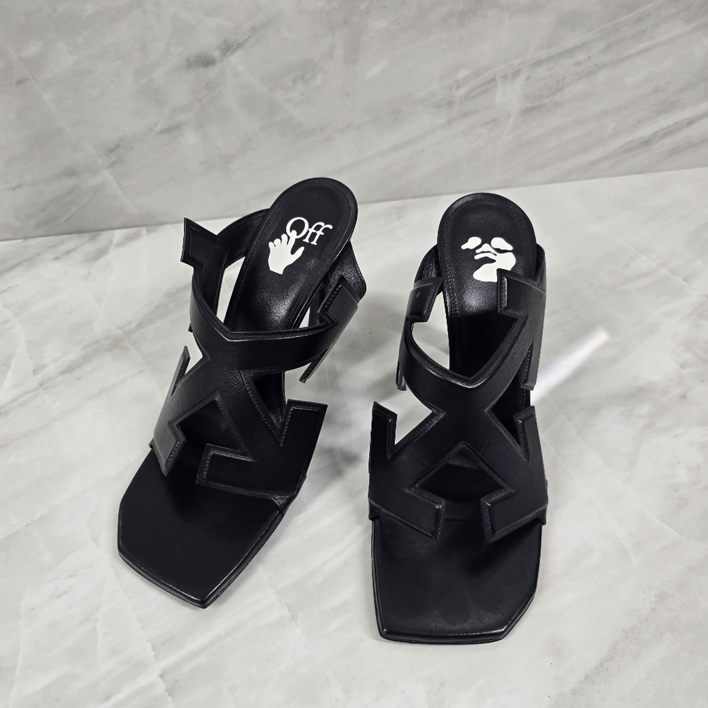 Off-White Black Geometric Heels